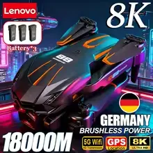 طائرة لينوفو D88 بدون طيار بكاميرا مزدوجة عالية الدقة 8K للتصوير الجوي مع تجنب العوائق الذكي ومحرك بدون فرش وواي فاي 5G وGPS وخاصية العودة التلقائية وتقنية الواقع الافتراضي